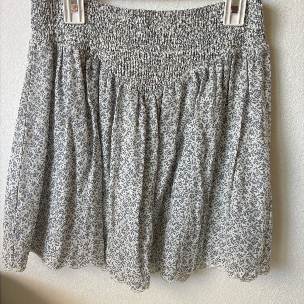 Rylee + Cru Girls 10-12 Blue Floral A-Line Skirt